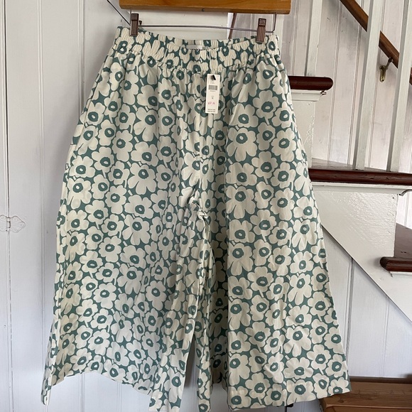 Marimekko Pants - Floral Patterned Wide-Leg Culottes Pants